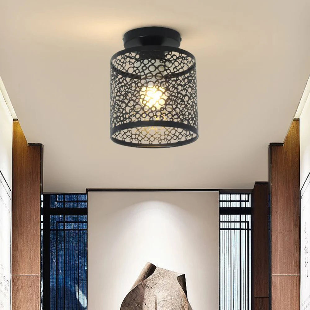 Ceiling Light - Modern Nordic Black Wrought Iron E27 LED For Kitchen Living Room Bedroom SW-36210578 - SWEET-LIGHTS