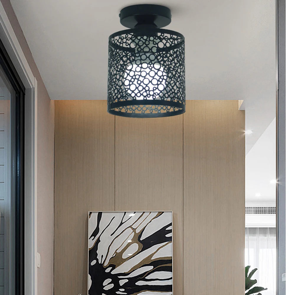 Ceiling Light - Modern Nordic Black Wrought Iron E27 LED For Kitchen Living Room Bedroom SW-36210578 - SWEET-LIGHTS