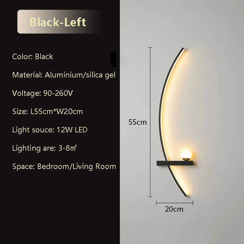 Wall Light - Bedside LED Wall Lamp Smart Remote Control Sconces Lighting for Bedroom Living Room Indoor SW-36210458 - SWEET-LIGHTS