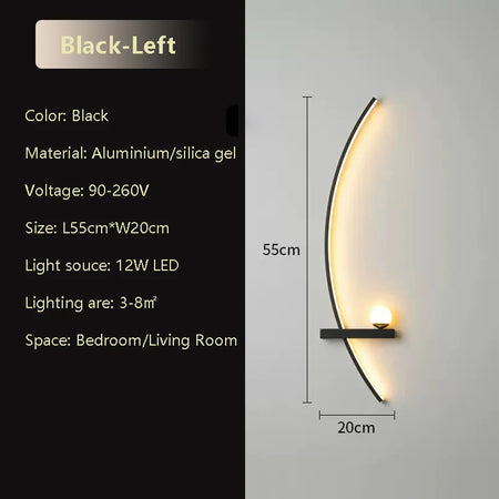 Wall Light - Bedside LED Wall Lamp Smart Remote Control Sconces Lighting for Bedroom Living Room Indoor SW-36210458 - SWEET-LIGHTS
