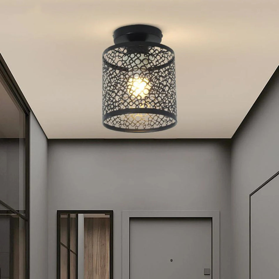 Ceiling Light - Modern Nordic Black Wrought Iron E27 LED For Kitchen Living Room Bedroom SW-36210578 - SWEET-LIGHTS