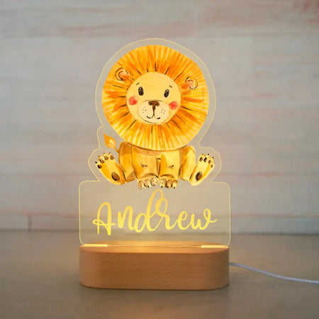 Children Lighting - Personalized Animal Night Light Custom Name Acrylic Lamp for Kids Bedroom SW-36210346 - SWEET-LIGHTS