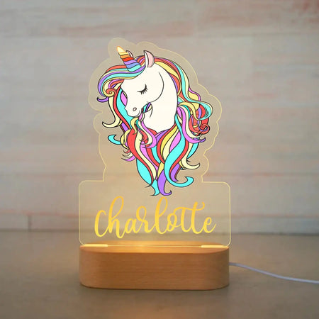 Children Lighting - Personalized Animal Night Light Custom Name Acrylic Lamp for Kids Bedroom SW-36210346 - SWEET-LIGHTS