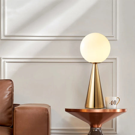 Table Lamp - Postmodern Bedside Art Cone Golden Glass SW-36210345 - SWEET-LIGHTS