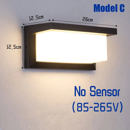 Outdoor Light - LED Motion Sensor Waterproof Wall Lamp SW-36210927 - SWEET-LIGHTS