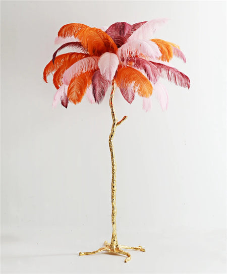 Floor Lamp - Nordic LED Ostrich Feather Deco Gold Resin SW-36210457 - SWEET-LIGHTS