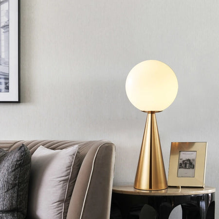 Table Lamp - Postmodern Bedside Art Cone Golden Glass SW-36210345 - SWEET-LIGHTS
