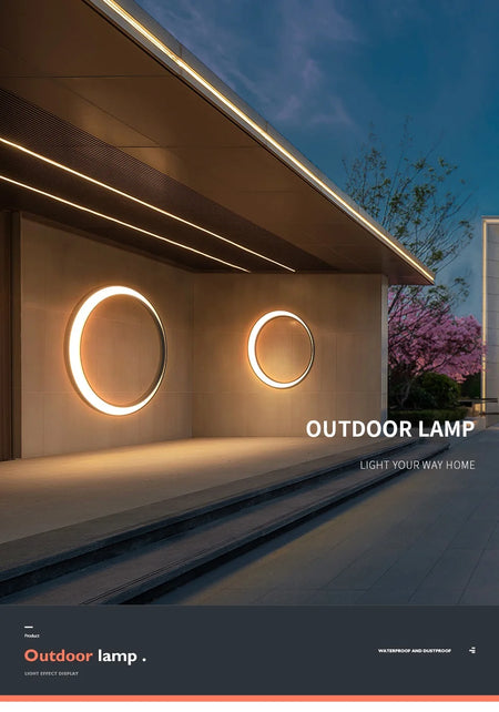 Outdoor Light - Modern Wall Light, IP65 Waterproof, Round, Stainless Steel, Creative Porch Trim SW-36210924 - SWEET-LIGHTS