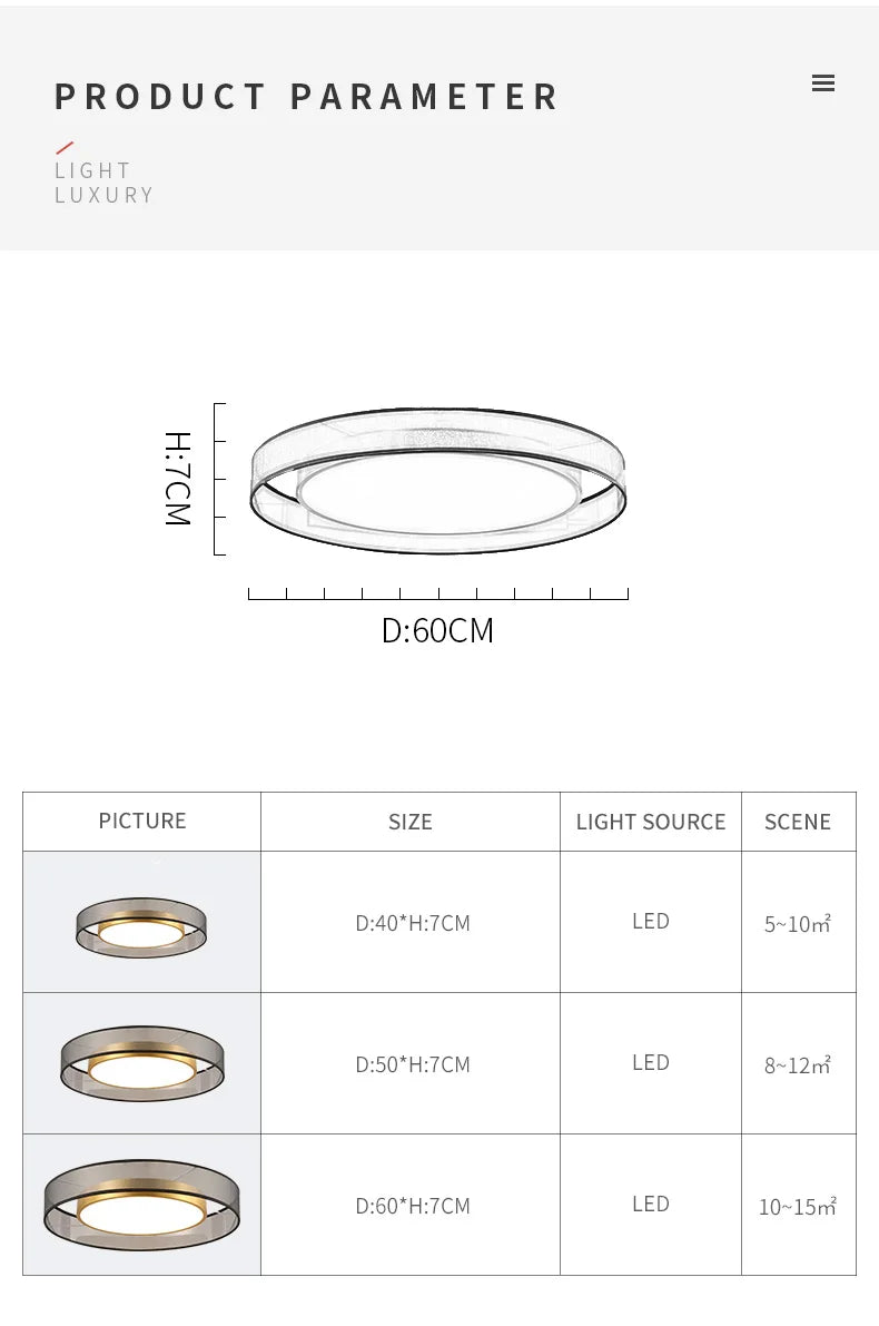 Ceiling Light - LED Ceiling Light All Copper Modern Round Design SW-36210347 - SWEET-LIGHTS