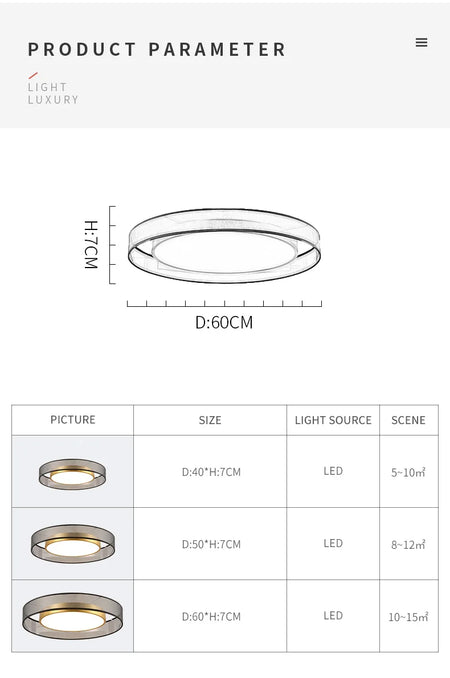 Ceiling Light - LED Ceiling Light All Copper Modern Round Design SW-36210347 - SWEET-LIGHTS