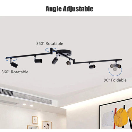 Spotlight - 4/6 Head LED Ceiling Light Rotatable 360 Degrees GU10 Spotlight Living Room Lighting SW-36214567 - SWEET-LIGHTS