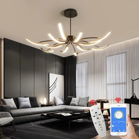 Ceiling Light - MDWELL Matte Black/White Modern LED Ceiling Lights for Living Room Bedroom Adjustable Lamp SW-36210345 - SWEET-LIGHTS