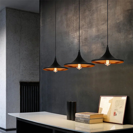 Pendant Light - Modern Hanging Wood Aluminium E27 for Dining Room Black Decor SW-36210345 - SWEET-LIGHTS