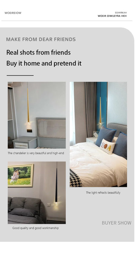 Pendant Light - Bedroom Bedside Chandelier Light Luxury Post-Modern Minimalist Nordic Small Chandelier SW-36210789 - SWEET-LIGHTS