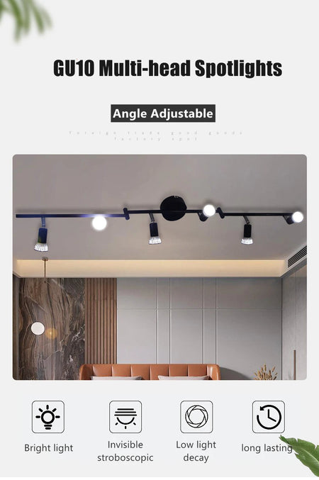 Spotlight - 4/6 Head LED Ceiling Light Rotatable 360 Degrees GU10 Spotlight Living Room Lighting SW-36214567 - SWEET-LIGHTS