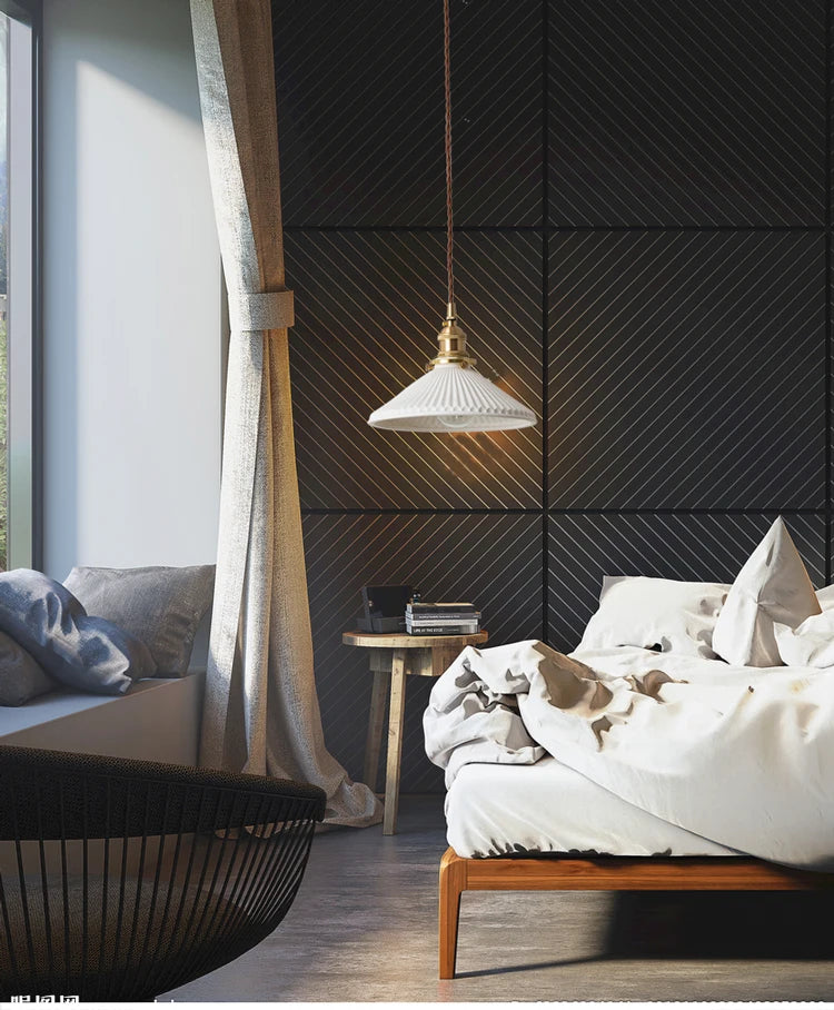 Pendant Light - IWHD White Ceramic Brass Nordic LED Lamp SW-36210579 - SWEET-LIGHTS