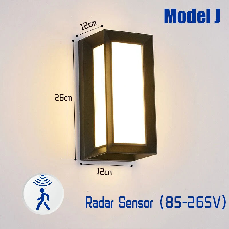 Outdoor Light - LED Motion Sensor Waterproof Wall Lamp SW-36210927 - SWEET-LIGHTS