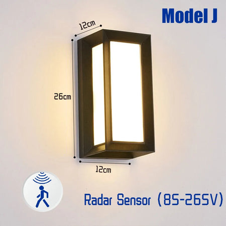 Outdoor Light - LED Motion Sensor Waterproof Wall Lamp SW-36210927 - SWEET-LIGHTS