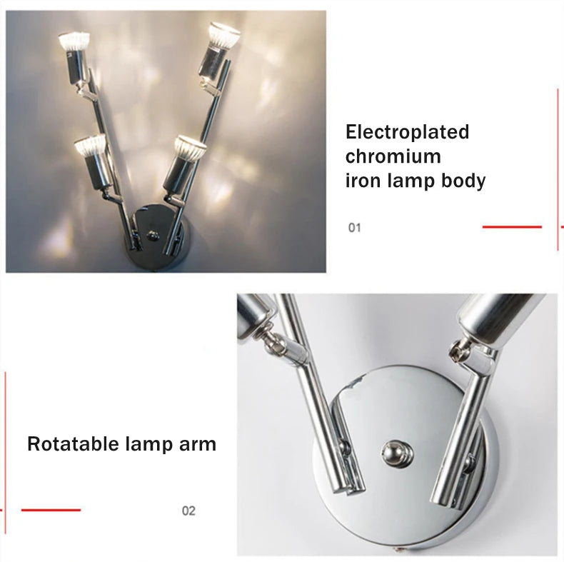 Spotlight - 4/6 Head LED Ceiling Light Rotatable 360 Degrees GU10 Spotlight Living Room Lighting SW-36214567 - SWEET-LIGHTS