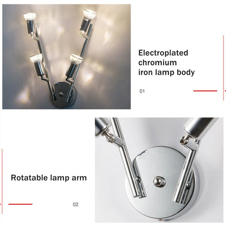 Spotlight - 4/6 Head LED Ceiling Light Rotatable 360 Degrees GU10 Spotlight Living Room Lighting SW-36214567 - SWEET-LIGHTS