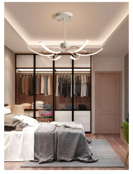 Ceiling Light - MDWELL Matte Black/White Modern LED Ceiling Lights for Living Room Bedroom Adjustable Lamp SW-36210345 - SWEET-LIGHTS