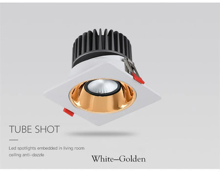 Spotlight - Anti Glare Led Downlight Dimmable Recessed Ceiling Light 7W 12W 15W AC85-265V SW-36214057 - SWEET-LIGHTS