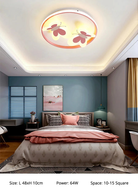 Children Lighting - Kids Ceiling Lamp Butterfly Pink Light SW-36210345 - SWEET-LIGHTS