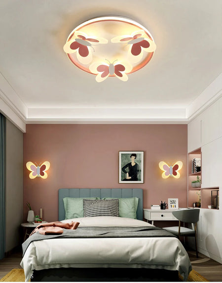 Children Lighting - Kids Ceiling Lamp Butterfly Pink Light SW-36210345 - SWEET-LIGHTS