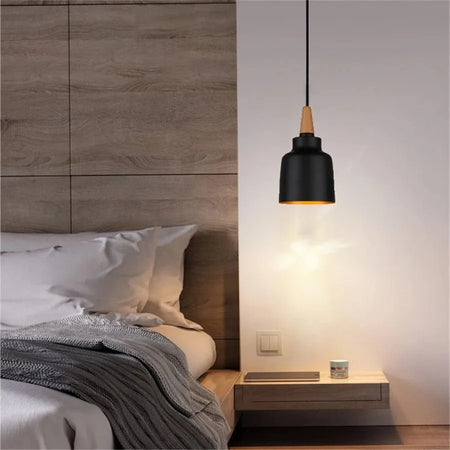 Pendant Light - Modern Hanging Wood Aluminium E27 for Dining Room Black Decor SW-36210345 - SWEET-LIGHTS