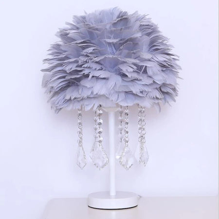 Table Lamp - Feimefeiyou Modern Feather Crystal for Bedroom SW-36210578 - SWEET-LIGHTS