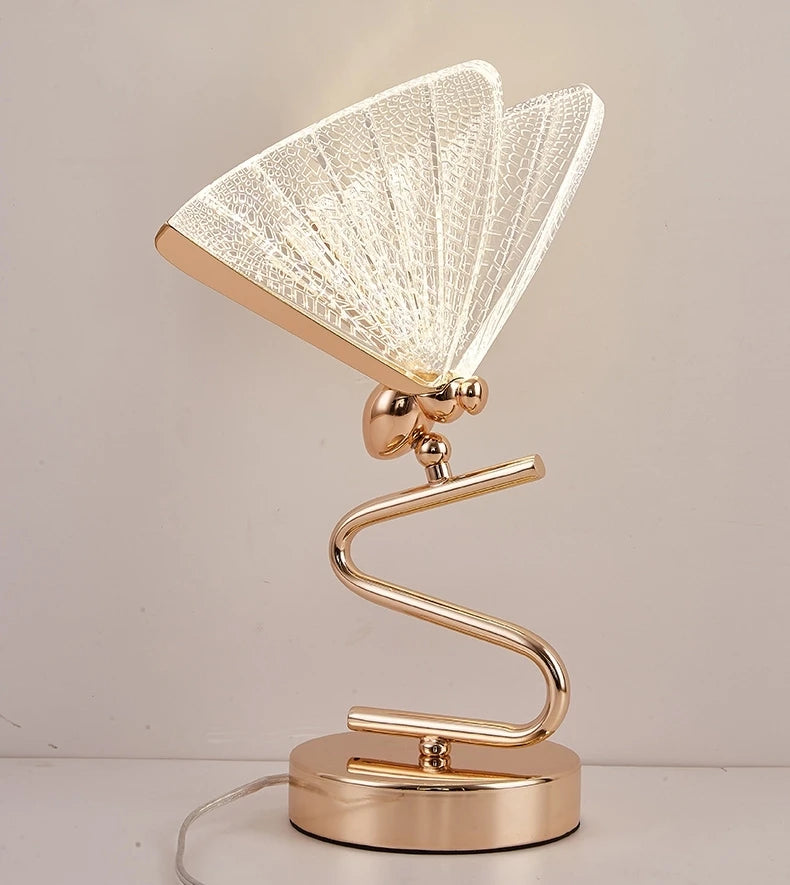 Table Lamp - Butterfly Lampshade Nordic Bedside Lamp Gold SW-36210456 - SWEET-LIGHTS