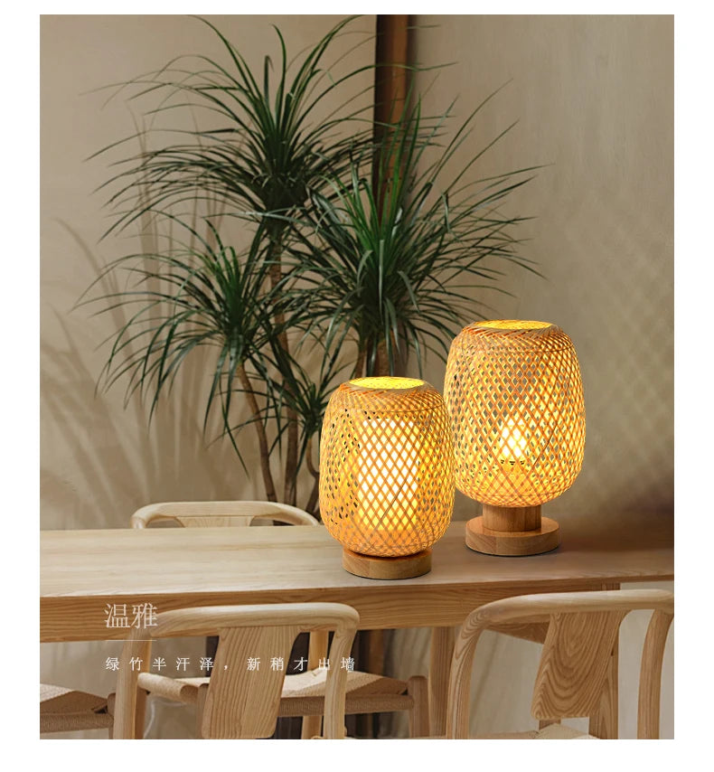 Table Lamp - Cute Hot Sell Handmade Bamboo Wooden Light Thailand Style For Hotel SW-36211324 - SWEET-LIGHTS