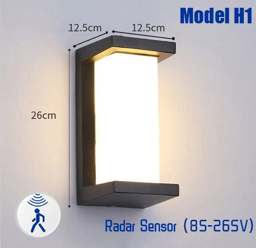 Outdoor Light - LED Motion Sensor Waterproof Wall Lamp SW-36210927 - SWEET-LIGHTS