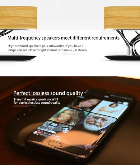Table Lamp - Modern Led Table Lamp Dimmable Bluetooth Speaker Charger SW-36210034 - SWEET-LIGHTS