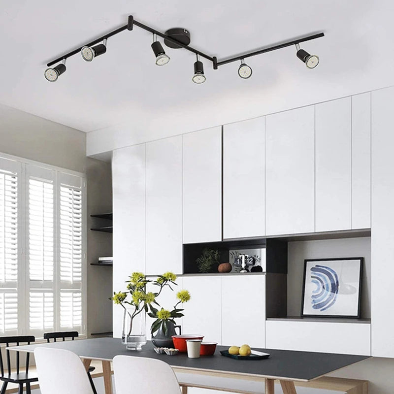 Spotlight - 4/6 Head LED Ceiling Light Rotatable 360 Degrees GU10 Spotlight Living Room Lighting SW-36214567 - SWEET-LIGHTS