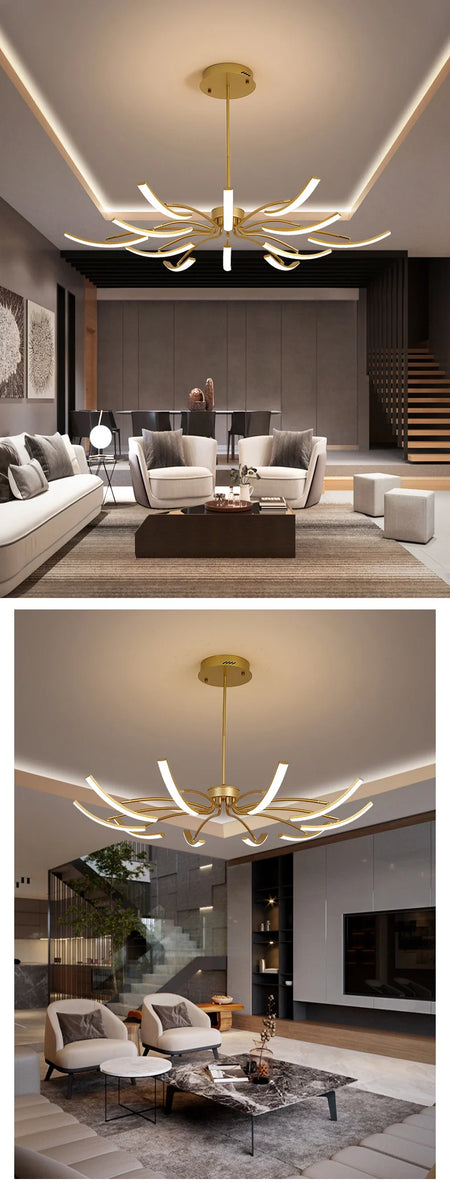 Ceiling Light - MDWELL Matte Black/White Modern LED Ceiling Lights for Living Room Bedroom Adjustable Lamp SW-36210345 - SWEET-LIGHTS