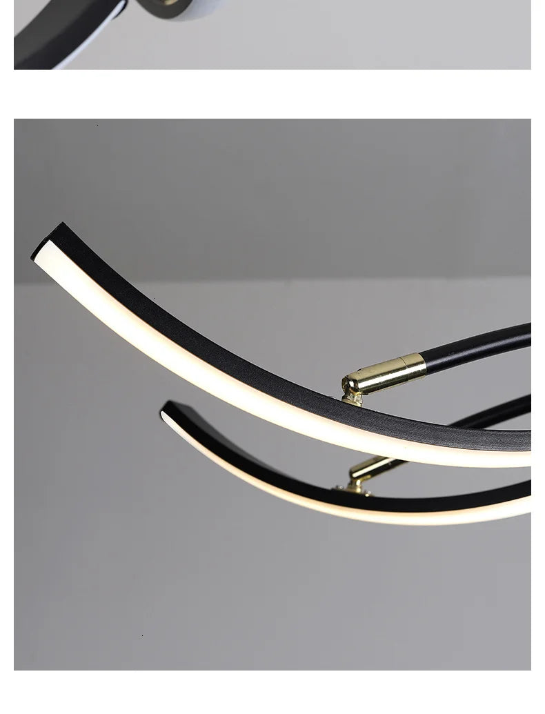 Ceiling Light - MDWELL Matte Black/White Modern LED Ceiling Lights for Living Room Bedroom Adjustable Lamp SW-36210345 - SWEET-LIGHTS