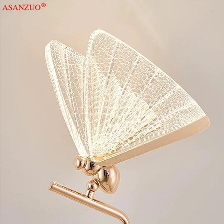 Table Lamp - Butterfly Lampshade Nordic Bedside Lamp Gold SW-36210456 - SWEET-LIGHTS