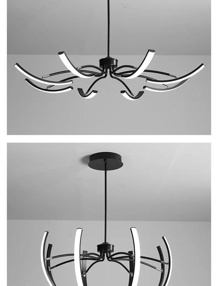 Ceiling Light - MDWELL Matte Black/White Modern LED Ceiling Lights for Living Room Bedroom Adjustable Lamp SW-36210345 - SWEET-LIGHTS