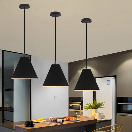 Pendant Light - Modern Hanging Wood Aluminium E27 for Dining Room Black Decor SW-36210345 - SWEET-LIGHTS