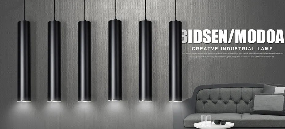 Pendant Light - LED Dimmable Long Tube Cylinder Lamp SW-36210345 - SWEET-LIGHTS