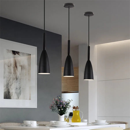 Pendant Light - Modern Hanging Wood Aluminium E27 for Dining Room Black Decor SW-36210345 - SWEET-LIGHTS