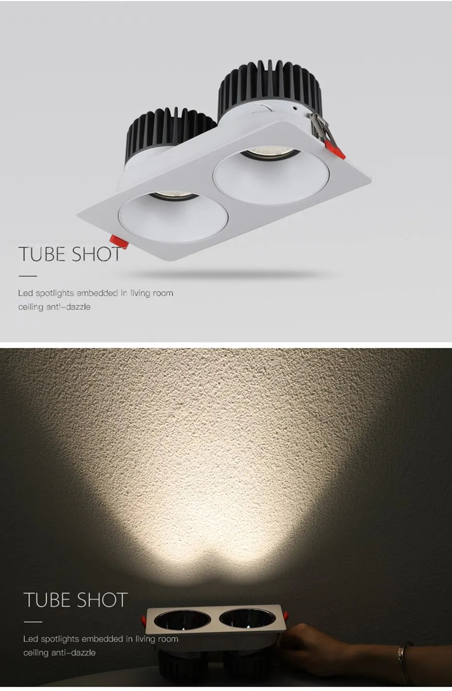 Spotlight - Anti Glare Led Downlight Dimmable Recessed Ceiling Light 7W 12W 15W AC85-265V SW-36214057 - SWEET-LIGHTS