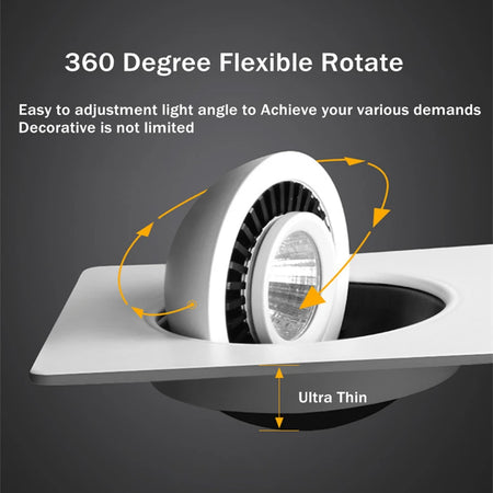 Spotlight - 360 Angle Rotatable LED COB Recessed Downlight 10W 14W 20W 24W Ceiling Spot Light AC 220V SW-36210345 - SWEET-LIGHTS