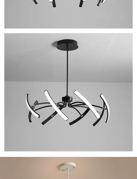 Ceiling Light - MDWELL Matte Black/White Modern LED Ceiling Lights for Living Room Bedroom Adjustable Lamp SW-36210345 - SWEET-LIGHTS