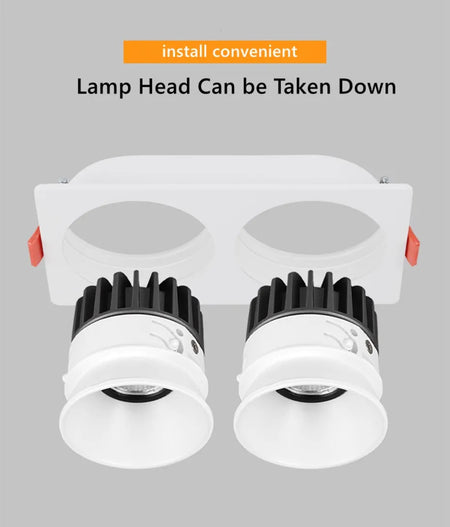Spotlight - Anti Glare Led Downlight Dimmable Recessed Ceiling Light 7W 12W 15W AC85-265V SW-36214057 - SWEET-LIGHTS