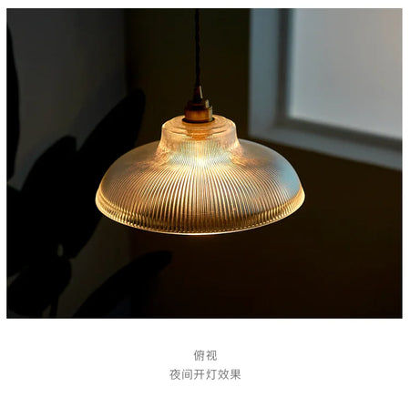 Pendant Light - Japanese Brass Semicircular Glass Chandelier for Bedroom and Dining Room SW-36210456 - SWEET-LIGHTS