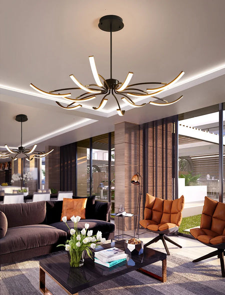 Ceiling Light - MDWELL Matte Black/White Modern LED Ceiling Lights for Living Room Bedroom Adjustable Lamp SW-36210345 - SWEET-LIGHTS