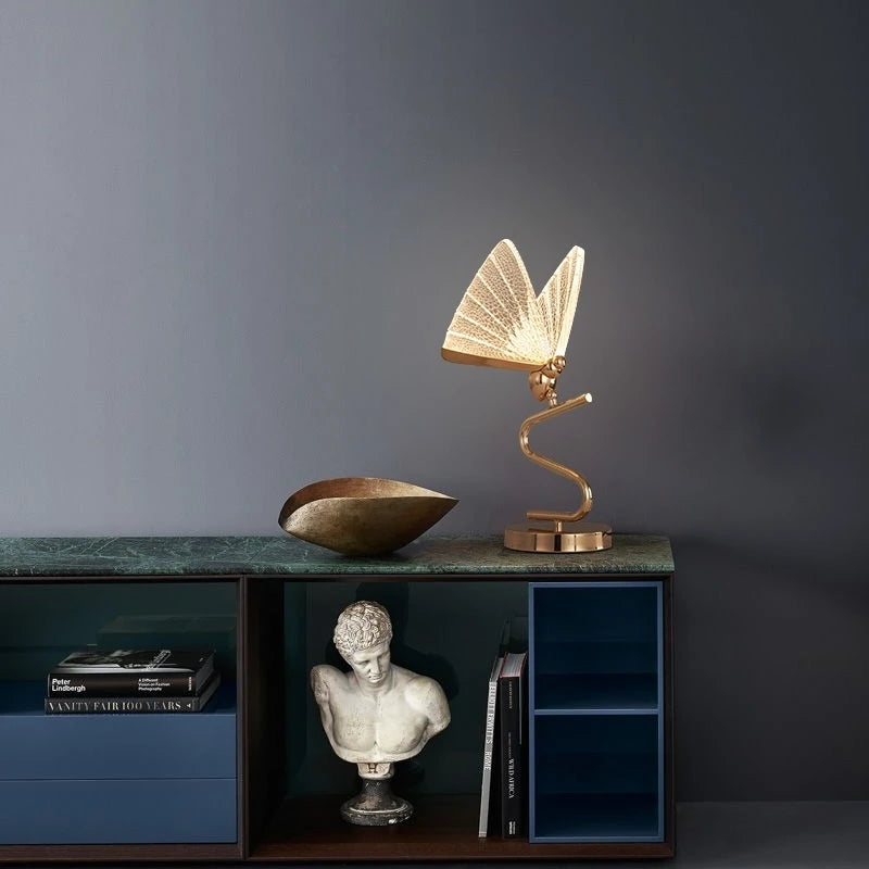 Table Lamp - Butterfly Lampshade Nordic Bedside Lamp Gold SW-36210456 - SWEET-LIGHTS