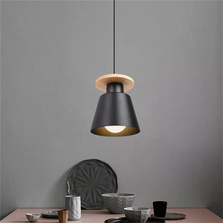Pendant Light - Modern Hanging Wood Aluminium E27 for Dining Room Black Decor SW-36210345 - SWEET-LIGHTS